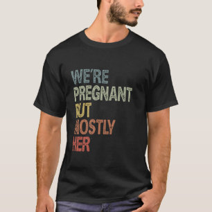 Camiseta Engraçado Pai Em Breve Vintage Estamos Grávidos Ma