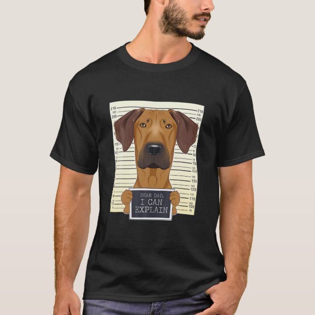 Camiseta Engraçado Pai Ridgeback Ridgeback Rhodesian Ridgeb (Frente)