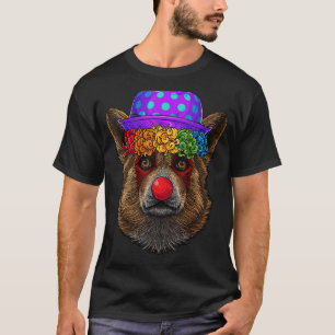Camiseta Engraçado Palhaço Corgi Circus Carnival Costume Ca
