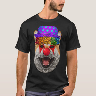 Camiseta Engraçado Palhaço Shiba Inu Carnaval Figurume