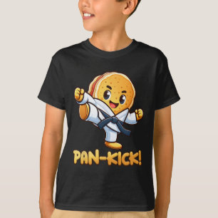 Camiseta Engraçado Pancake Pan Karate Taekwondo Kick Boys G