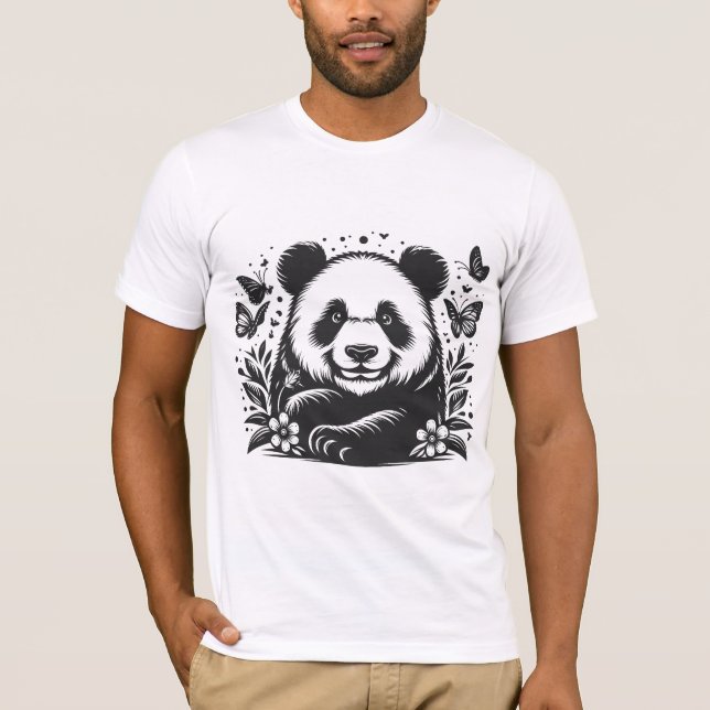 Camiseta Engraçado Panda (Frente)
