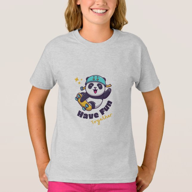 Camiseta Engraçado Panda Bonito Para Animais De Sobrevivênc (Frente)