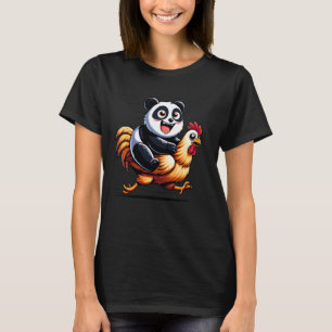Camiseta Engraçado Panda Galinha Amantes de os animais Home