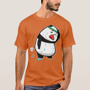 Camiseta Engraçado Panda Jogando Badminton
