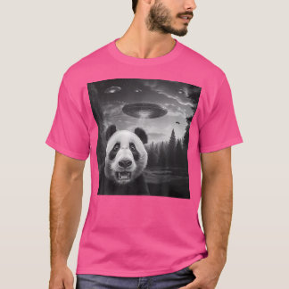 Camiseta Engraçado Panda Selfie Na Alienígena Da Invasão