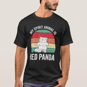 Camiseta Engraçado Panda Vermelha Trending My Spirit Anima