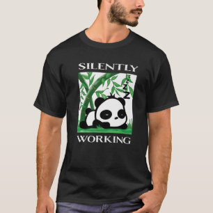 Camiseta Engraçado Panda Work Meme