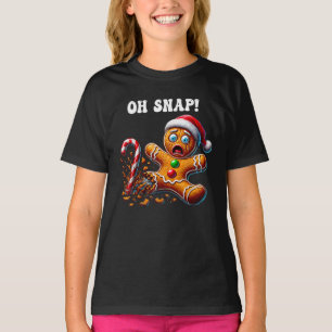 Camiseta Engraçado Pão de Natal Homem Oh Snap Pajama
