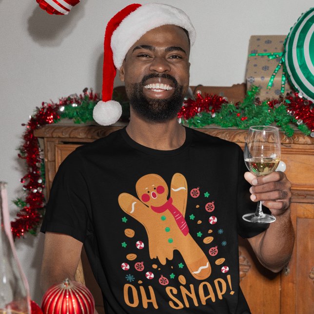 Camiseta Engraçado Pão de Natal Que Bolo! (Criador carregado)