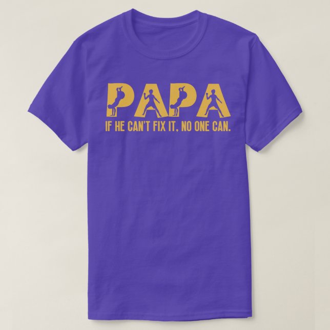 Camiseta Engraçado Papá Birthday 4 (Frente do Design)