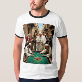 Camiseta Engraçado Papa Católico Jogo de Jogo de Rua