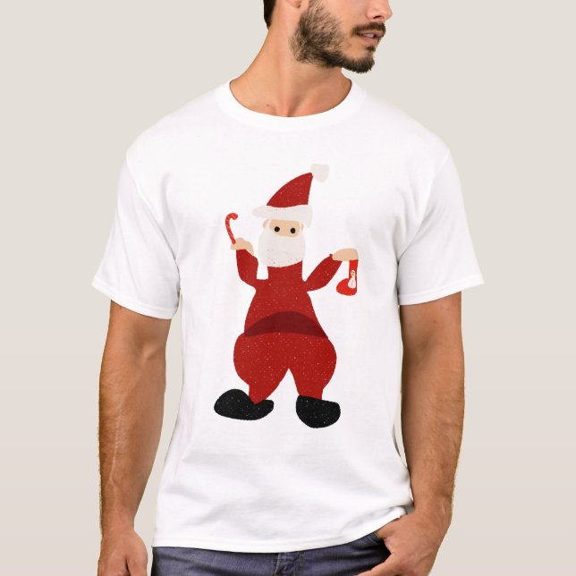 Camiseta Engraçado Papai Noel (Frente)