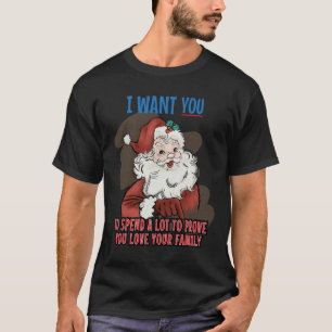 Camiseta Engraçado papai noel de Natal papais noeis de Na