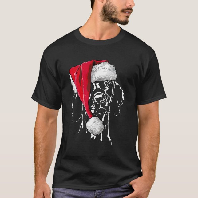 Camiseta Engraçado Papai noel De Vizsla Húngaro Dog Gift Pa (Frente)