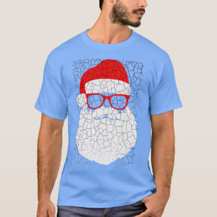 Camiseta Engraçado Papai Noel encara óculos escuros com bar