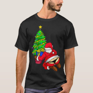 Camiseta Engraçado Papai Noel No Thong Natal, Presente Par