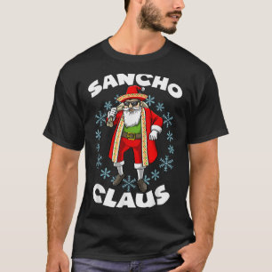 Camiseta Engraçado Papai Noel Sancho Mexicano Papai Noel Ch