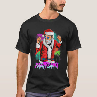 Camiseta Engraçado Papai Noel Veste Óculos Dança Natal