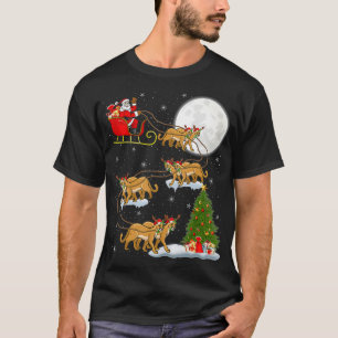 Camiseta Engraçado Papais noeis de árvores de iluminaçã