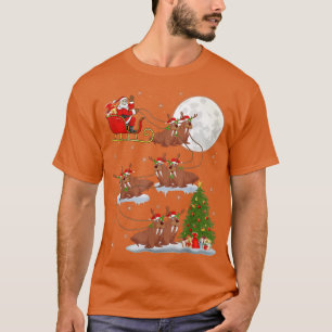 Camiseta Engraçado Papais noeis de árvores de iluminação do