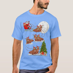 Camiseta Engraçado Papais noeis de árvores de iluminação do