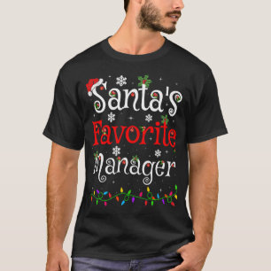 Camiseta Engraçado Papais noeis de Iluminação Xmas Gerente