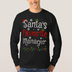 Camiseta Engraçado Papais noeis de Iluminação Xmas Gerente