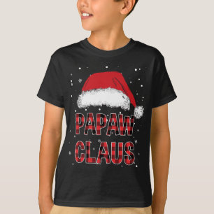 Camiseta Engraçado Papaw Claus Red Xadrez Família Natal Pjs