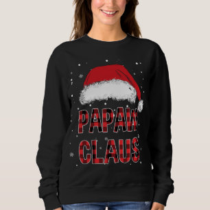 Camiseta Engraçado Papaw Claus Red Xadrez Família Natal Pjs