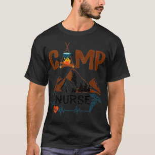 Camiseta Engraçado Para Enfermeira De Verão Acampando RN Gi