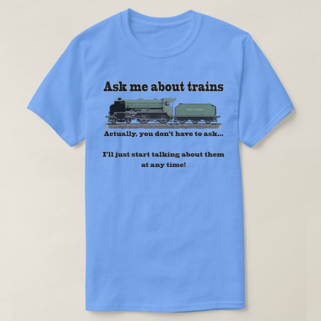 Camiseta Engraçado para fãs de trem (Frente do Design)