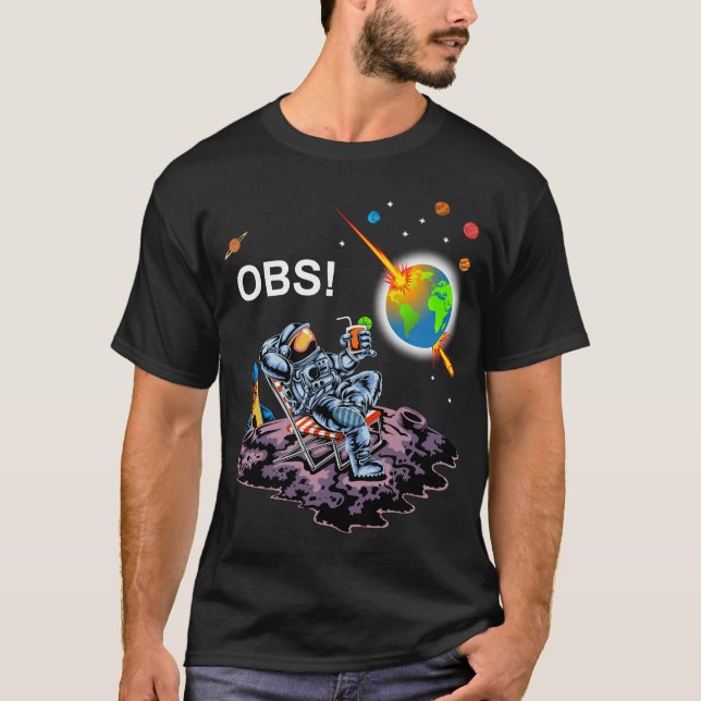Camiseta engraçado para o astronauta (Frente)
