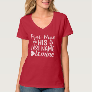 Camiseta Engraçado para vinho Arte de Palavras de Casamento