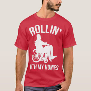 Camiseta Engraçado Paraplégico Paraplégico Cadeira de Rodas