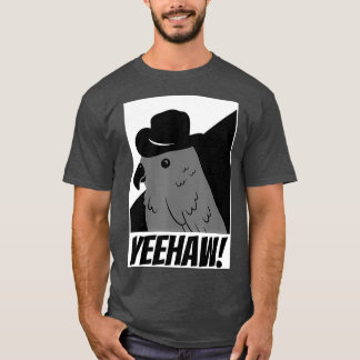 Camiseta Engraçado Parrot Cowboy Yeehaw Birdwatch