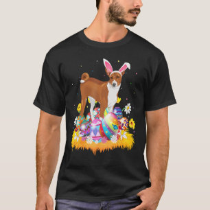 Camiseta Engraçado Páscoa Ovo Basenji Páscoa domingo