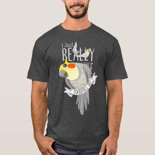 Camiseta Engraçado Pássaro de Papagaio Eu Gosto Muito De