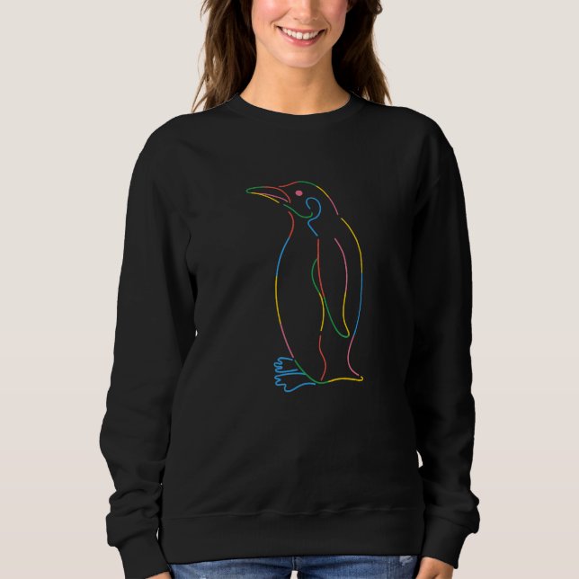 Camiseta Engraçado Pássaro Pinguim Bonito Presente para Adu (Frente)
