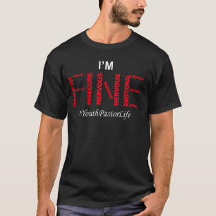Camiseta Engraçado Pastor Juvenil, estou bem, Piada Humor d