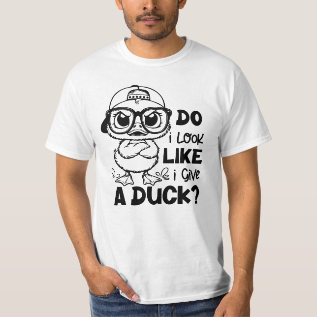 Camiseta Engraçado Pato Cita Humor Sarcástico para Patos Pa (Frente)