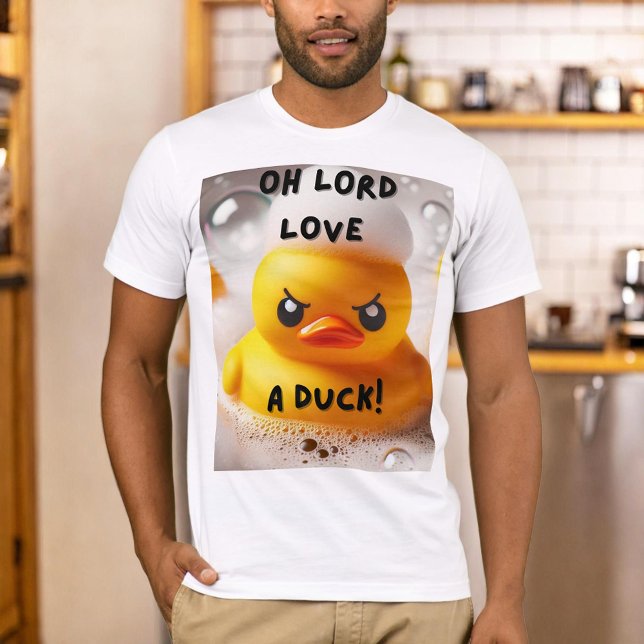 Camiseta Engraçado Pato de Borracha, Deus Ama Uma Cotação D (Criador carregado)