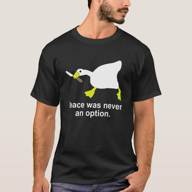 Camiseta Engraçado Pato Paz Nunca Foi Um Animal De Opção (Frente)