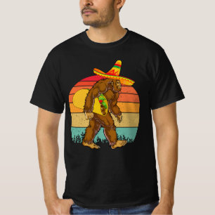 Camiseta Engraçado Pé Grande Andando com Taco Grande