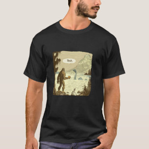 Camiseta Engraçado Pé Grande e Nessie Bruh Moment Beer T Sh