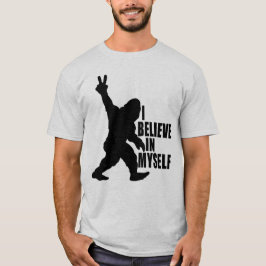 Camiseta Engraçado Pé Grande Eu Acredito em mim mesmo
