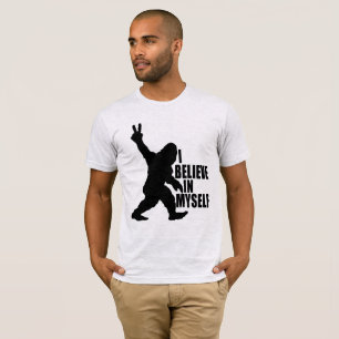 Camiseta Engraçado Pé Grande Eu Acredito em mim mesmo