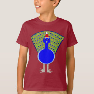 Camiseta Engraçado Peacock de Natal