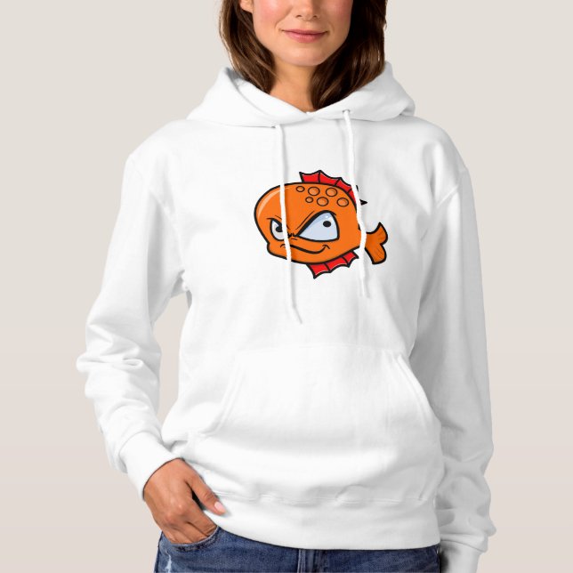 Camiseta Engraçado Peixe Goldfish Irado (Frente)