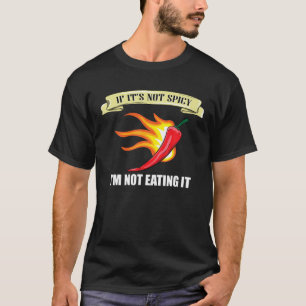 Camiseta Engraçado Pepper Gift Men Mulheres Com Comida Que